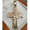 Złoty krzyżyk z twarzą Jezusa masywny męski próby 585